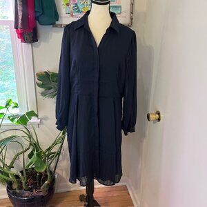 Skies are Blue Navy Button Down Dress
